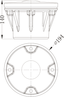 GS-HP/A  Aluminum gravity casting Heliport inset aiming point light