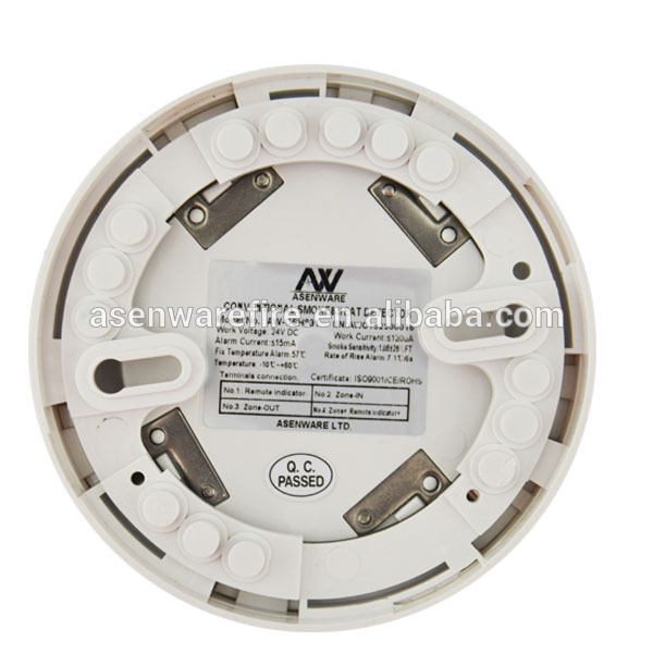 Wholesale 2 Wire 24V Photoelectric Combination Smoke And Heat Detector With Inner 304 Stainless Steel