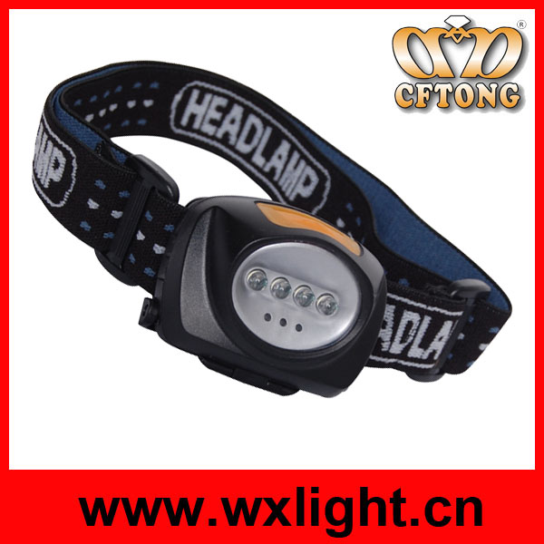 4 + 3 LED Plastic Headlamp Camping Hiking Light fishing head light