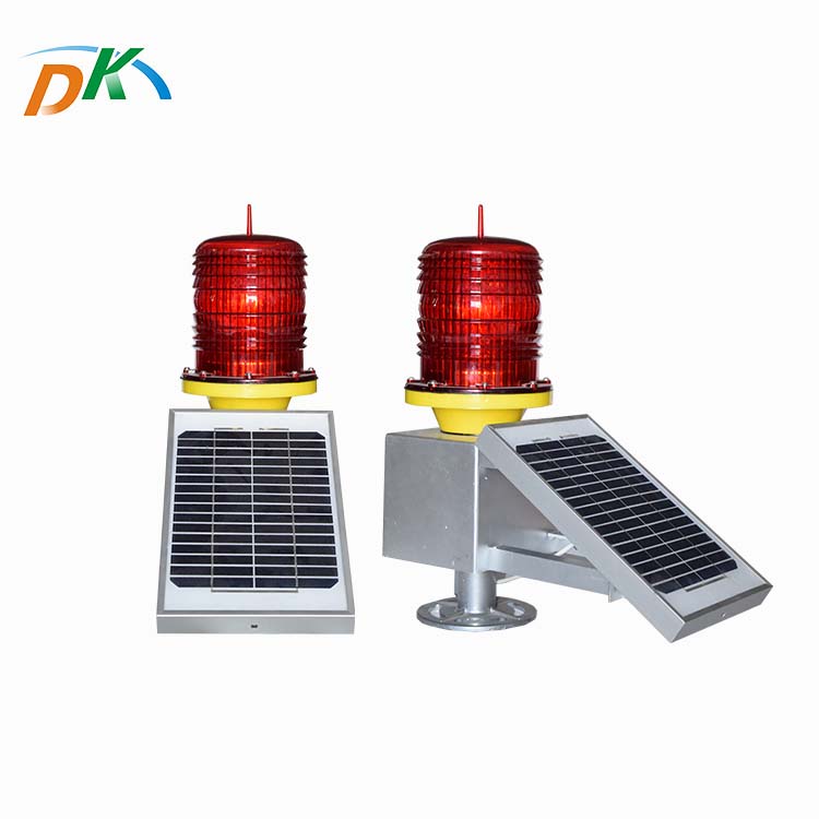 DK LED Solar aircraft aviation obstruction light for tower warning