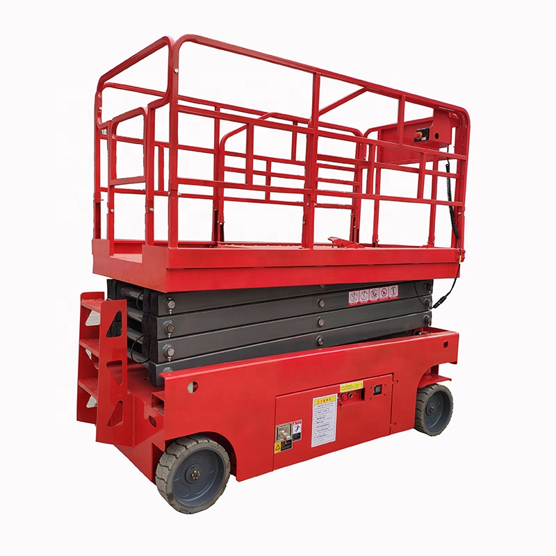 Mobile battery powered self propelled scissor lift electric hydraulic scissor lift