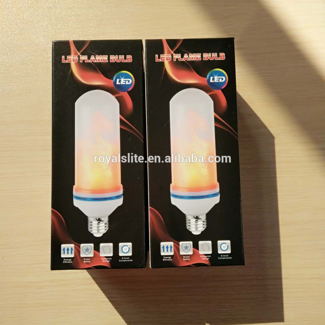 2018 new products fire effect bulb 7w led flame bulb