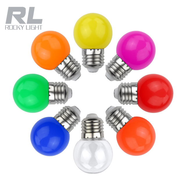 white G45 festival led light E27 LED Plastic color bulb for Christmas