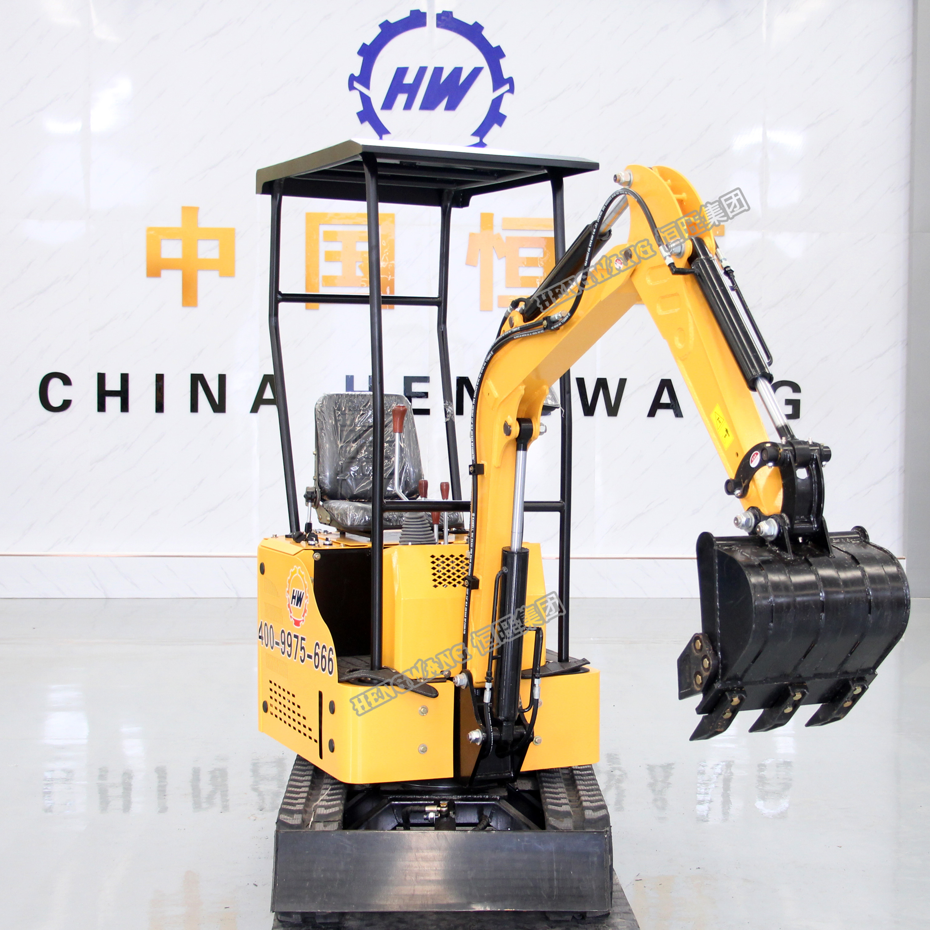 China HW-W10 1 Ton 11.7 HP Micro Mini Crawler Digger Excavator for Sale