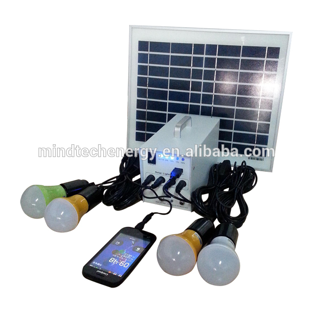 LED solar lighting system 10 watt solar panel kit