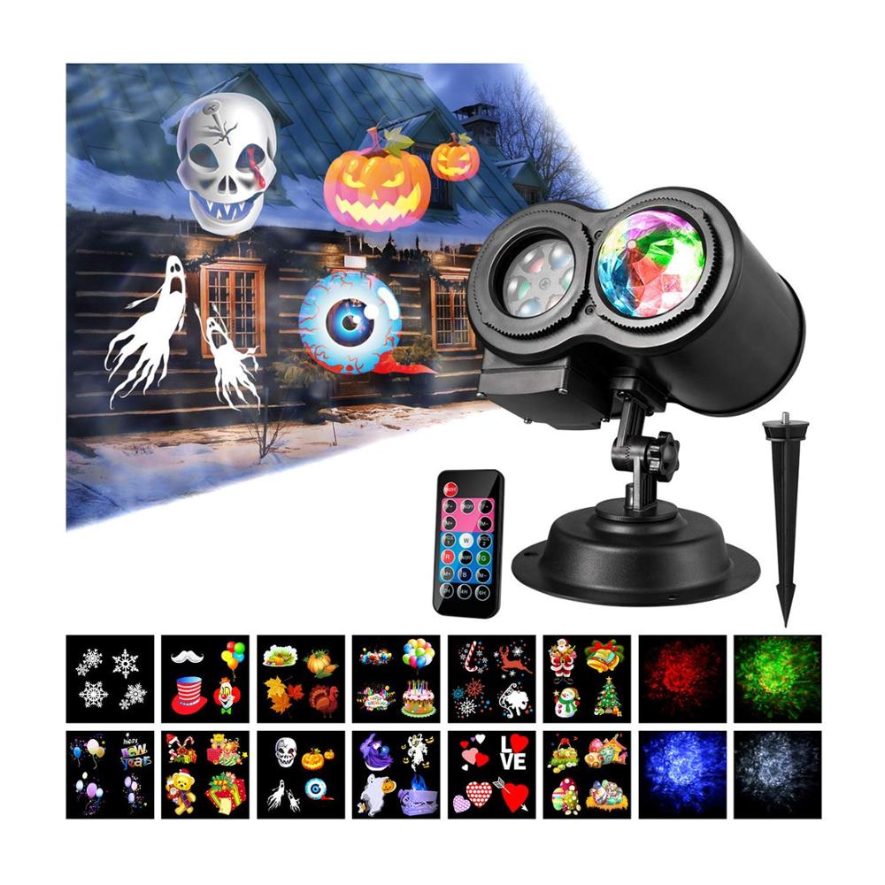 Newest Water Wave Lights LED Light Projector Remote Control Colorful LED Water Wave Effect Light for Halloween Christmas Parties