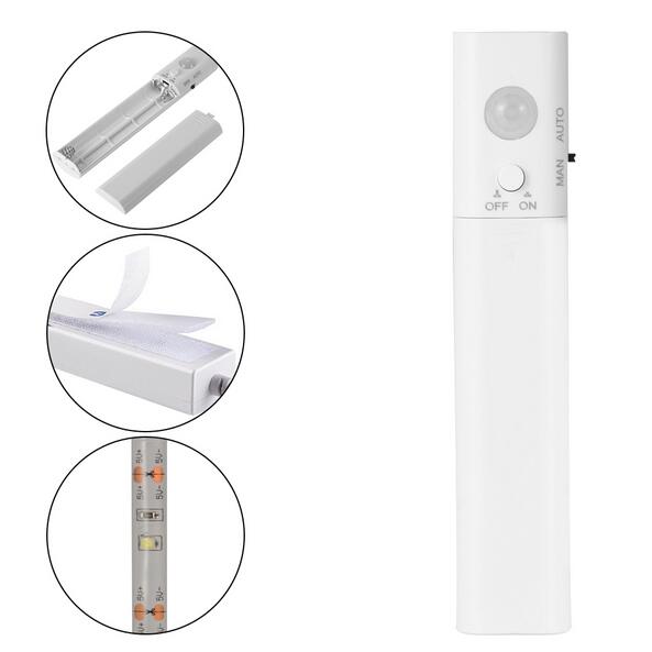 Dual mode 1M 30 LED Waterproof LED Motion Sensor Strip Light Nature White/Warm White Human Body Sensor lights