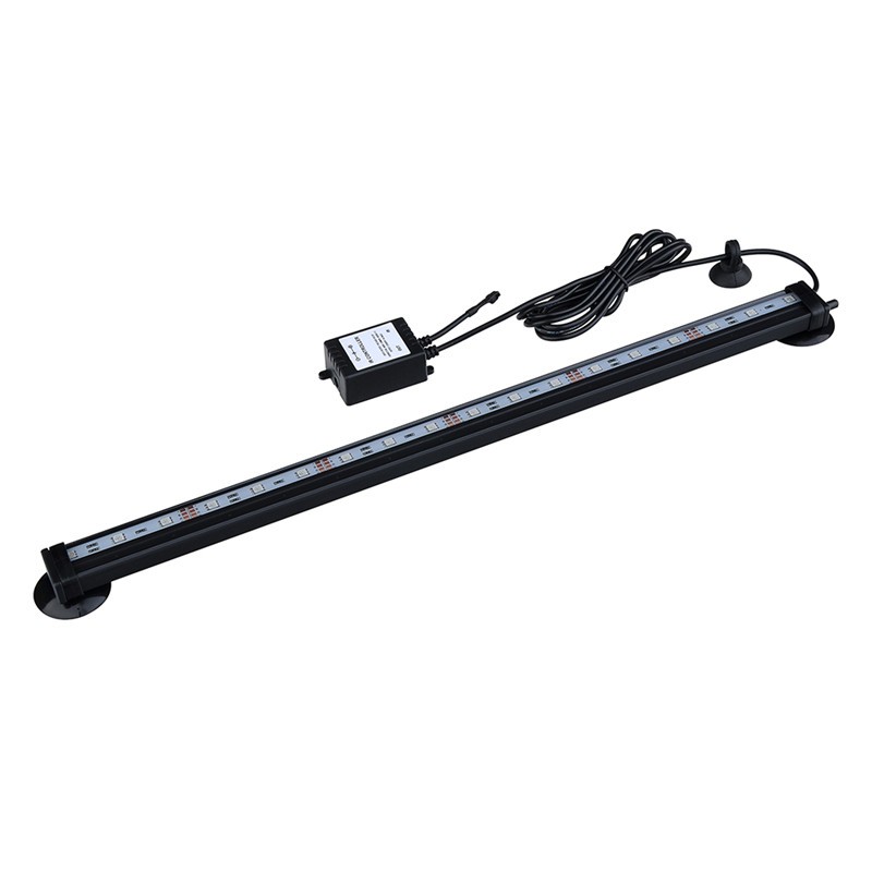 EU Plug Underwater Aquarium Fish Tank Air Bubble Light 5050 RGB LED Submersible Lamp + Increase Oxygen Air Pump + IR Remote