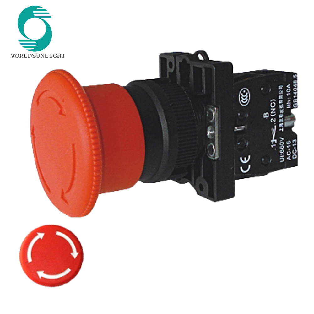 XB2-ES series, 22mm electrical circuit emergency pushbutton switch