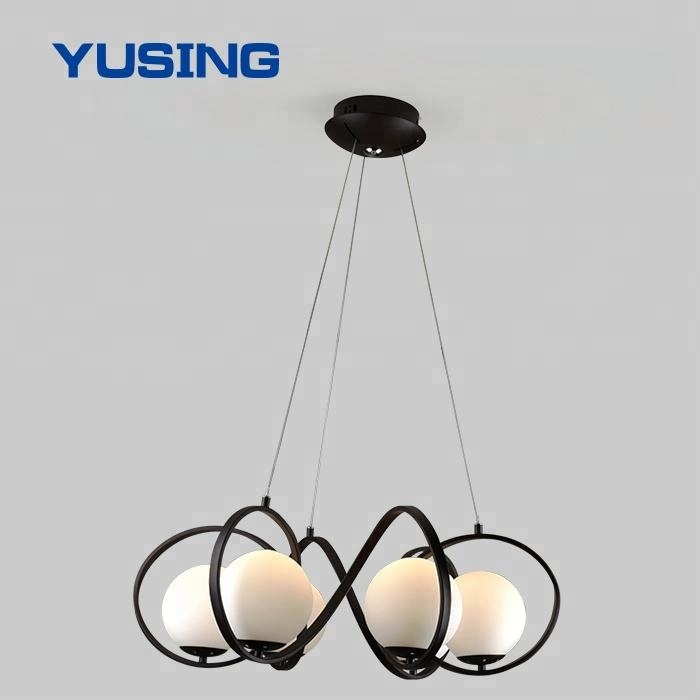 Modern Design Indoor Home Decorative Iron Art Glass Chandelier Lighting