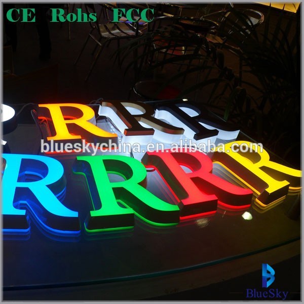 OEM Acrylic led letter lights sign for display