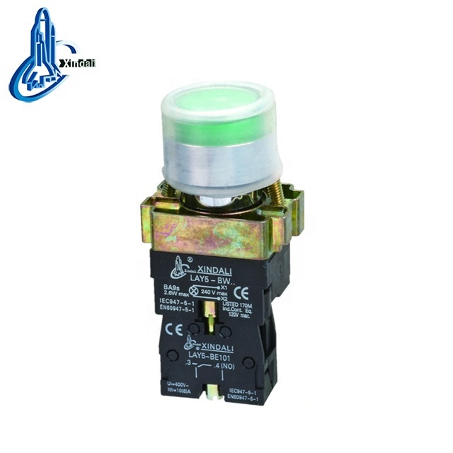 good quality 12 volt waterproof cover for industrial pushbuttons switch with LED light indicator IP65 LAY5-BPW3361