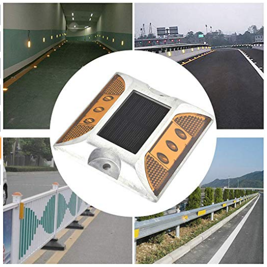 Flashing Solar Charge Battery Road Construction Stud Led Light