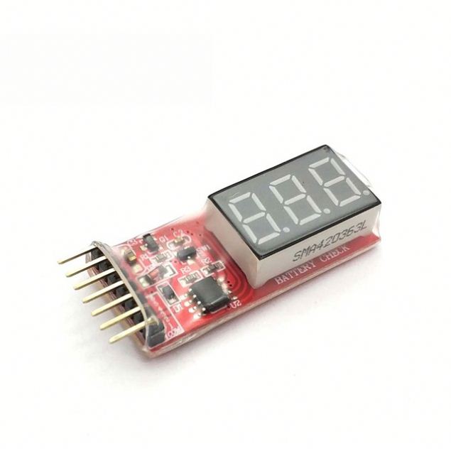 1S-6S Lithium Battery Low Voltage Alarm Power Display Voltage Electric Display BB Sound Red
