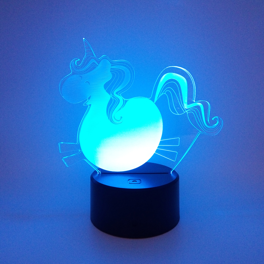 Night Lights for Boys Unicorn Pattern Customizable Gift 7 Colors Changeable