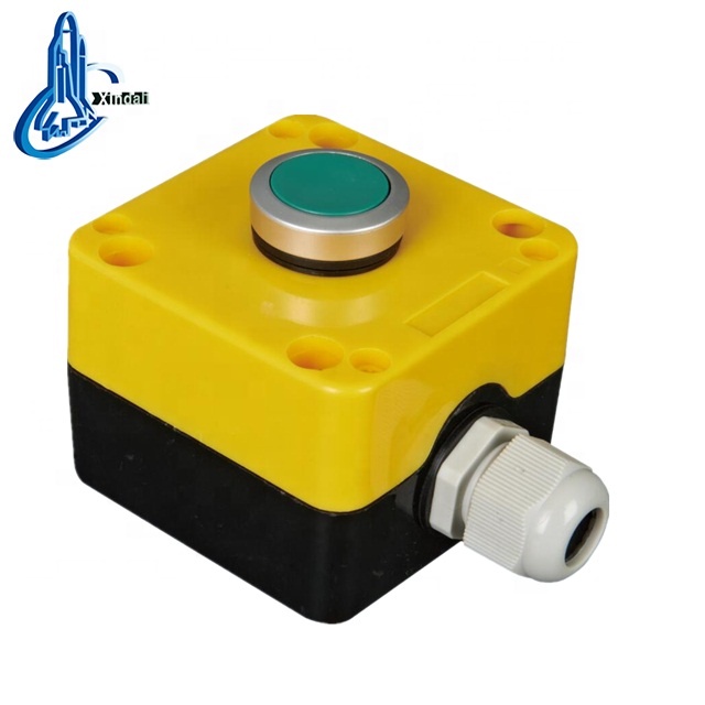 XDL722-JB101P green flush complete pushbutton plastic box (orange) flush