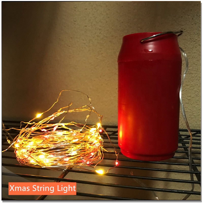 2019 Amazon Best Seller Christmas Holiday Decoration Salt Water Powered Silver Copper Wire Mason Jar Lights