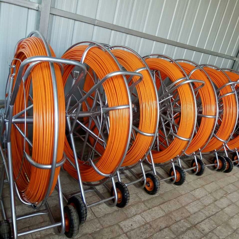 machine for push duct rodder snake pull cable 50 meter trace rods