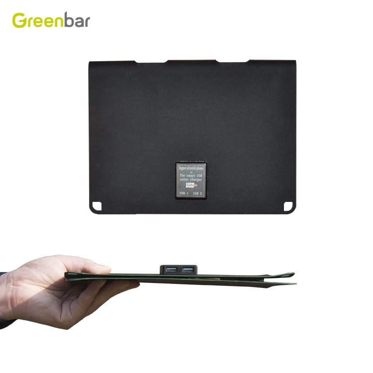 Greenbar best quality waterproof 12W outdoor foldable solar panel portable charger