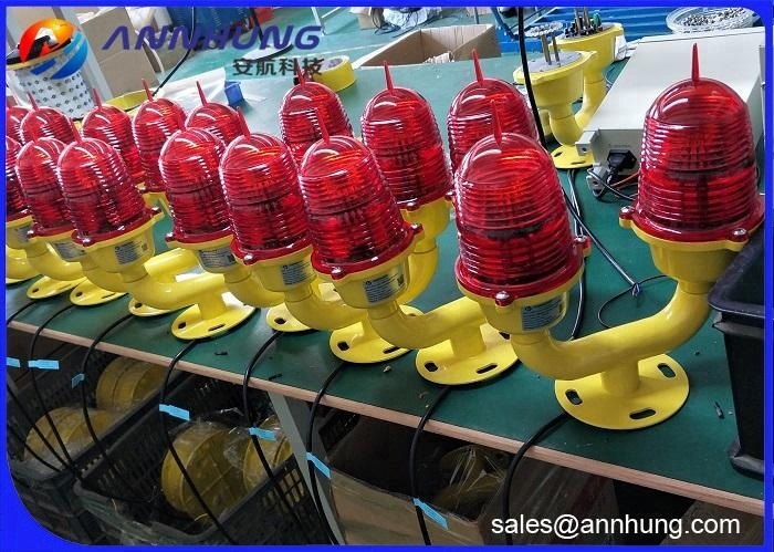 AH-LI/D LED Based double aviation obstruction light for telecom tower obstacle/twin obstacle light for aircraft warning