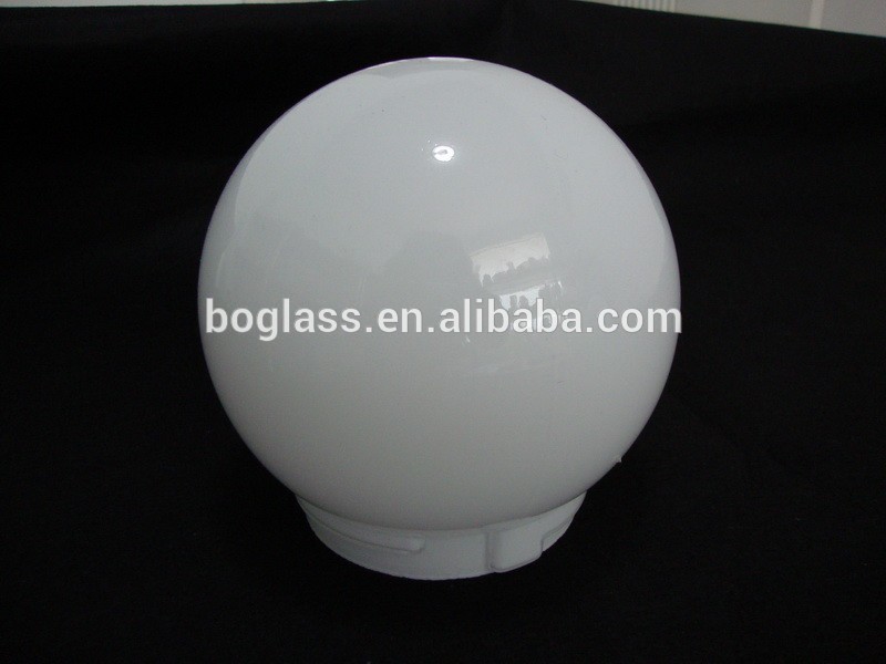 Shiny blown glass ball, opal round glass ball shade, ball glass cover