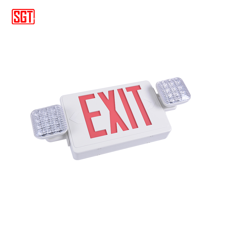 North America rechargeable LED emergency light led combo exit sign light