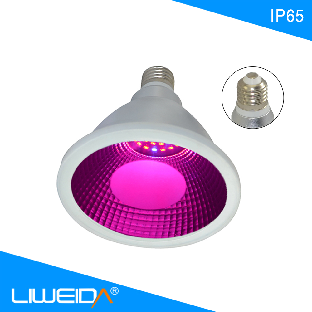 390nm-730nm UV Red Blue IR Chips Par38 15W 60lm/w Full Spectrum COB SMD Led Bulb Grow Light for Pitaya Lettuce