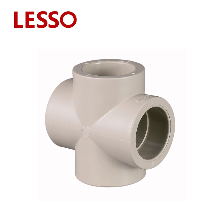 LESSO PPR fitting reducing cross pipe fitting sanitary cross