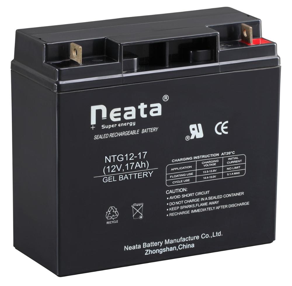 NEATA BATTERY Factory price UPS/inverter  12v 17h solar  sealed lead acid  baterias 12v 17ah for UPS