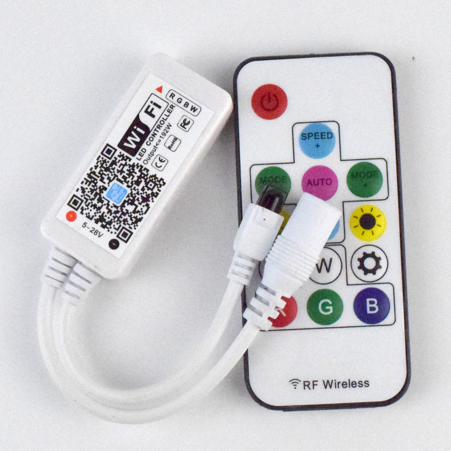 2019 Super Mini LED WIFI APP Controller with RF Remote Control For RGB LED Strip DC9-28V for IOS/Android