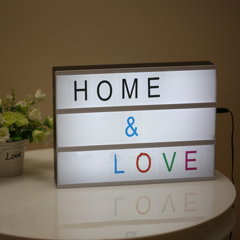 DARK HERO brand A5 Size Magnetic DIY Cinema Letters LED Light Box