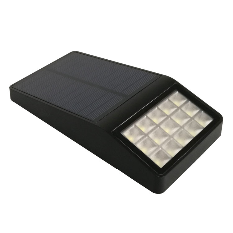 High efficiency outdoor solar sensor wall light