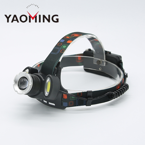 Aluminum Waterproof 3 LED Headlight Adjustable Focus T6 COB LED Rechargeable Headlamp