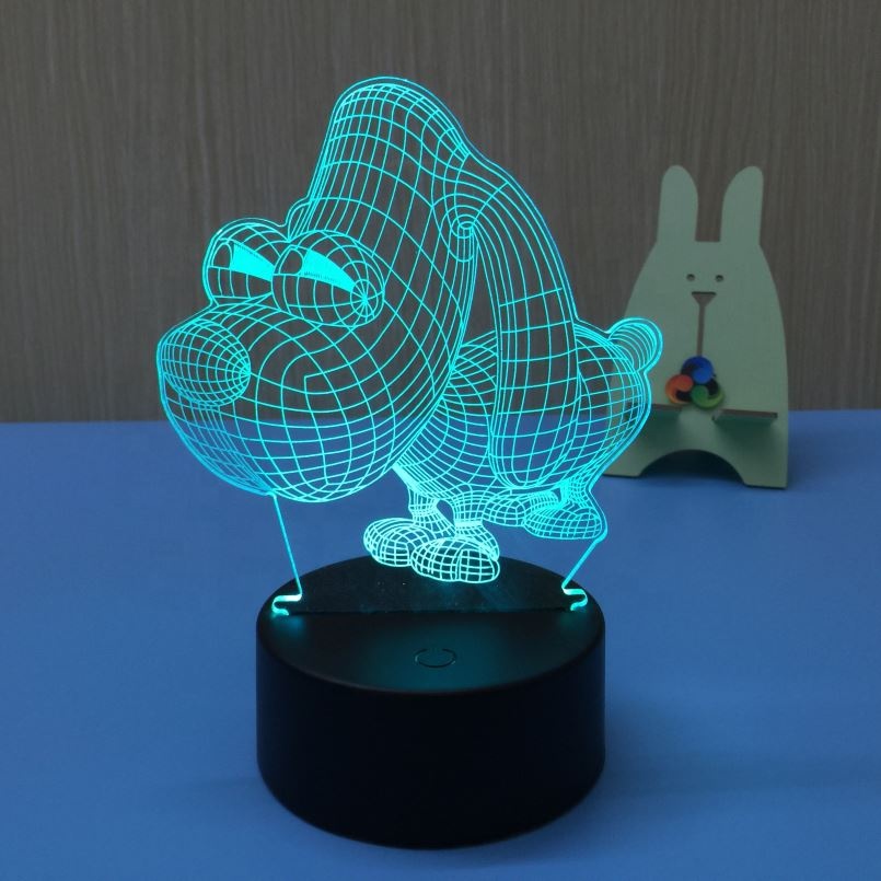 Wholesale Desktop Effect USB Dimmable Color Changing Christmas Gifts 3D Lamps Colorful LED Night Light