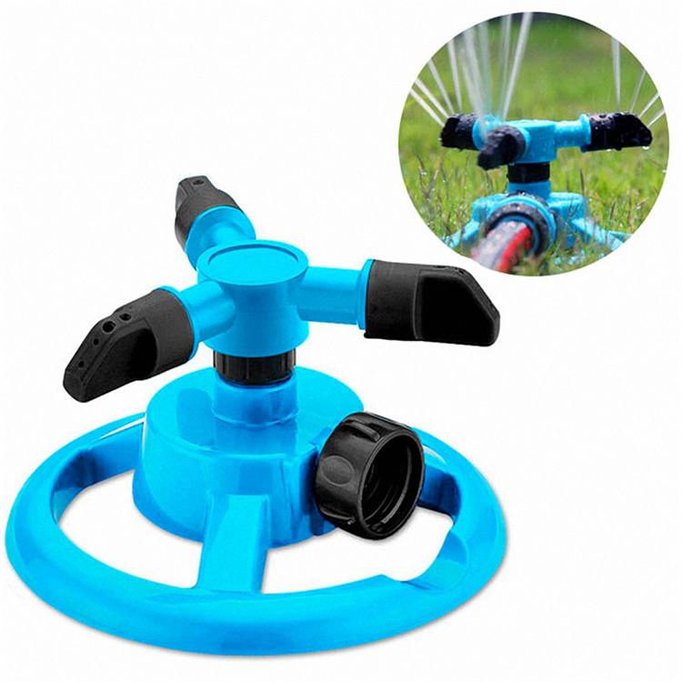 ABS 3 nozzle turf circle turning water sprinklers plastic garden hose irrigation pipe for flowers plants