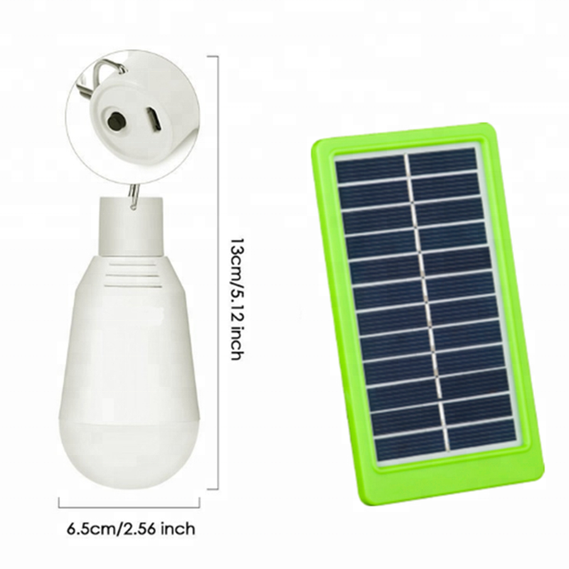 Free Sample Led Lights Supplier hook base solar Led Bulb with usb cable