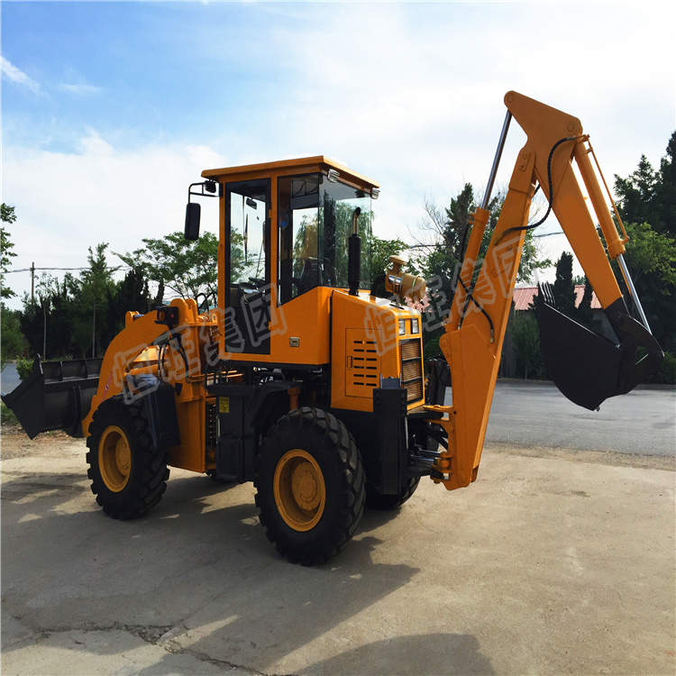 HW10-50QY small garden tractor loader backhoe with Hydraulic Pallet Fork