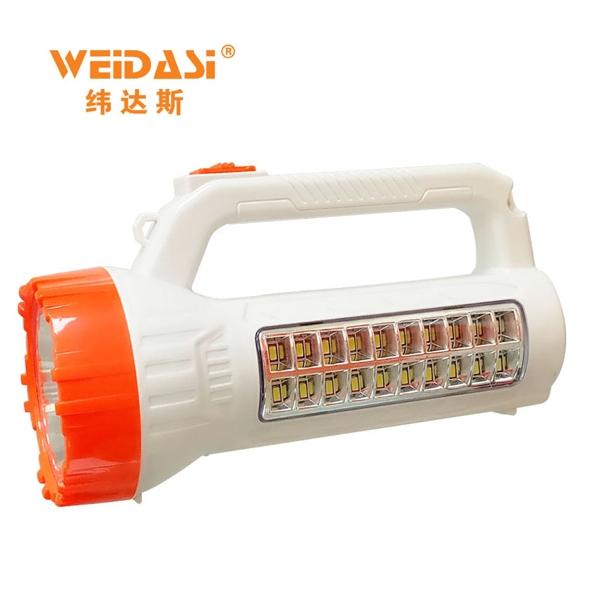 rechargeable handheld spotlight led hunting searchlight with side lamp