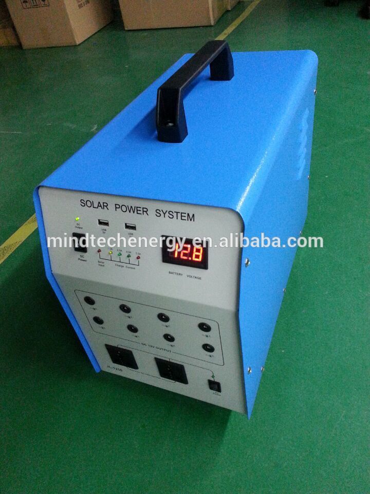 100W solar home lighting systems for DC Fan, TV