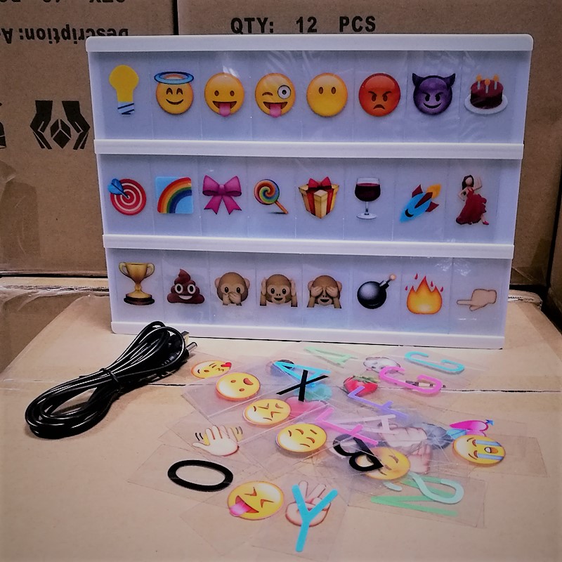 255PCS USB Symbols Alphabet Letters A4 Size LED Cinematic Light Box