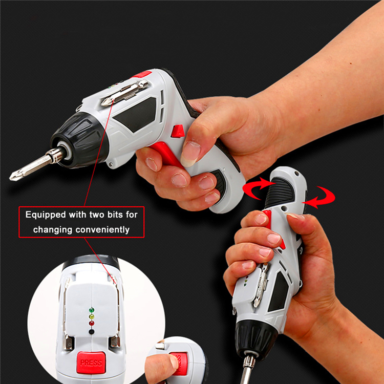 4.8V Mini Electric Screwdriver Drill Rechargeable Cordless Screwdrivers Lithium Battery Household DIY Tools Sets