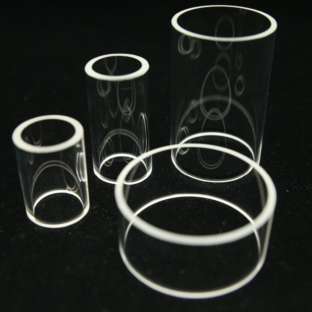 Large Diameter Glass Cylinder Open Both Ends Thick Walled Glass Tube