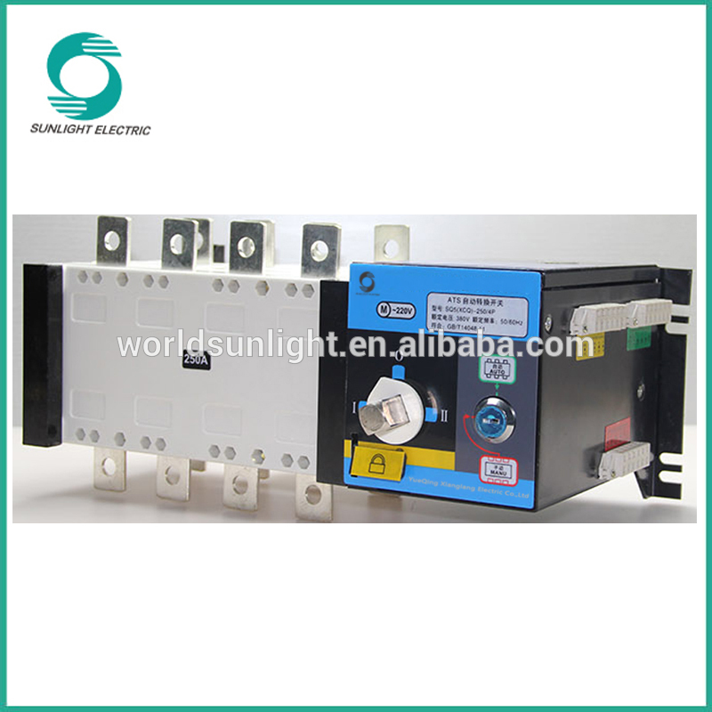 IEC, CCC, CE 3P 4P 250A dual power Automatic Transfer Switch