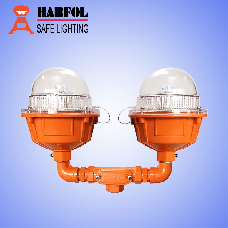 HARFOL Led Dual Aviation Obstruction Light For Building/Telecom Tower/Chimney/Windturbine