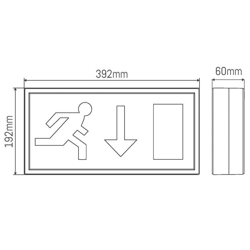 Dreamy Tech. Charging LED Lighted Sign Emergency Exit