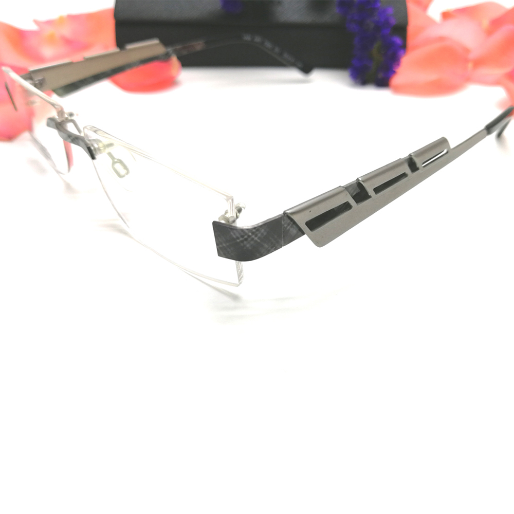 Tuesi new design rimless metal eyeglasses frames