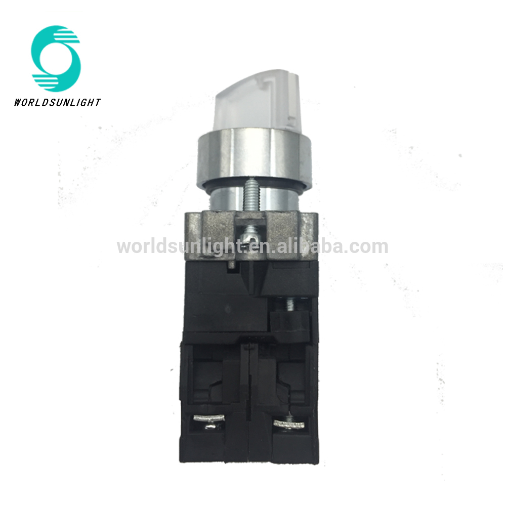 XB2-BK3165,1NO+1NC three 3 position latching 230v white led Illuminated Selector Switch