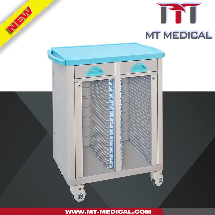 Hospital Equipment medical rolling Carts metal Cart with wheels Case history Folder