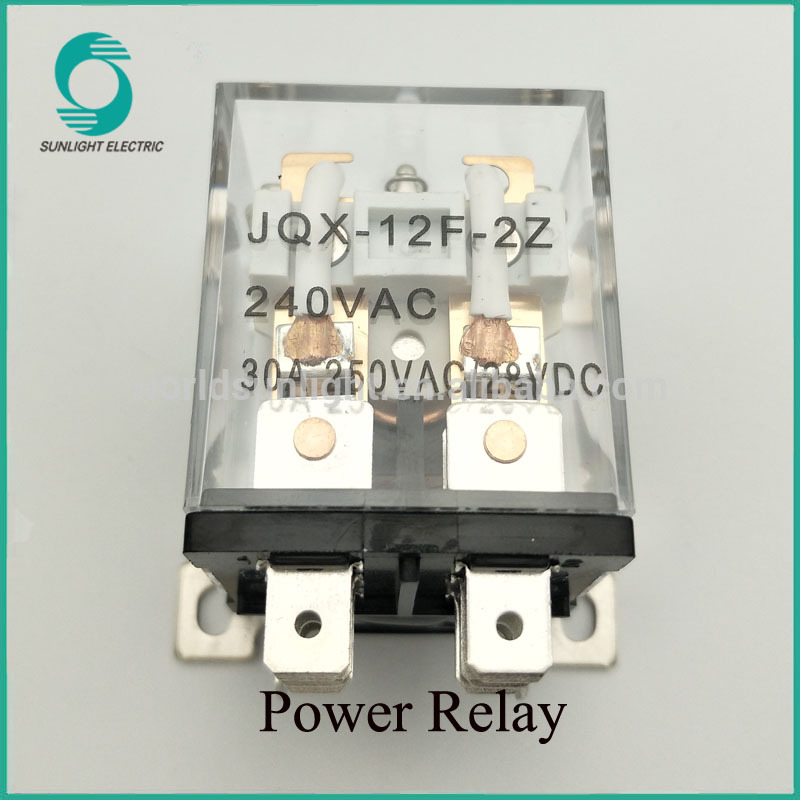 JQX-12F-2Z 30A 240VAC 8 Pins 2NO 2NC DPDT Electromagnetic Power Relay