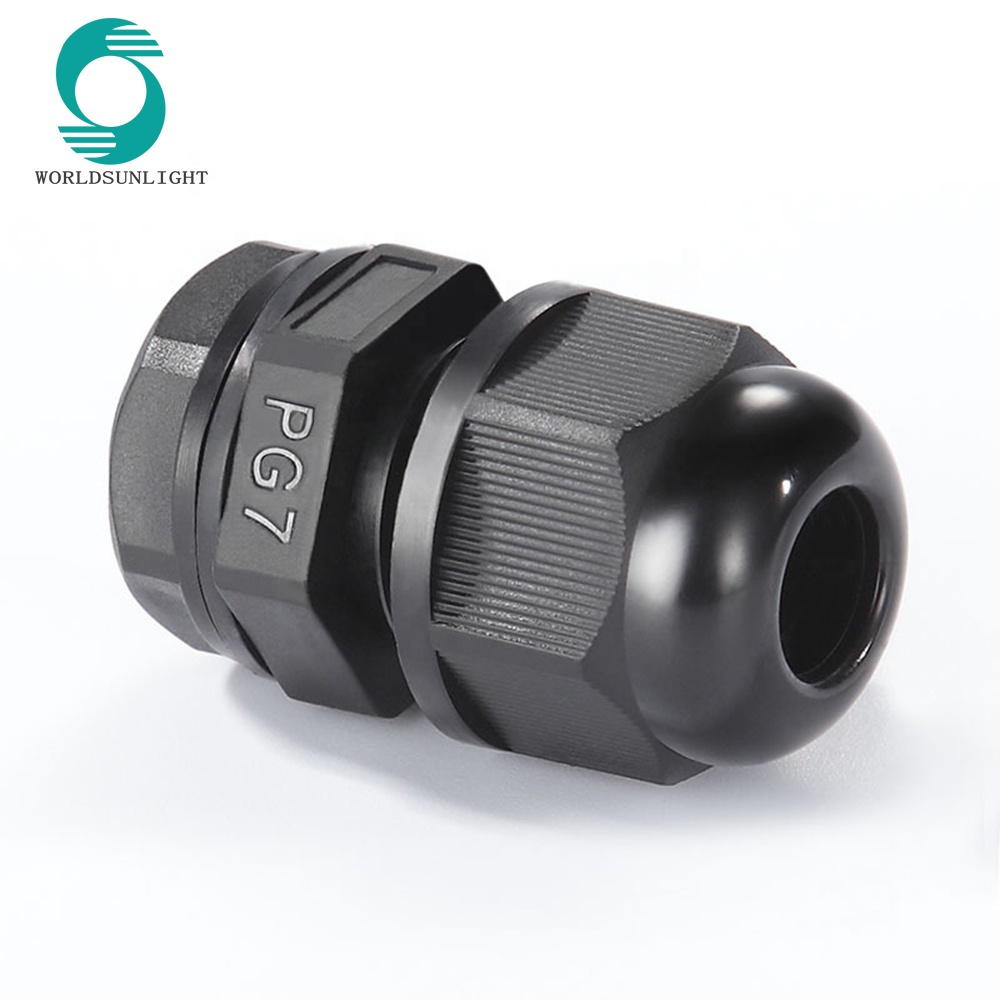 High quality ROHS IP68 PG type standard size Waterproof Nylon Cable Gland PG7
